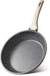 CAROTE Non Stick Frying Pans,Nonstick Granite Fry Pan Egg Pan Omelet Pans, Stone Cookware Chef's Pan, PFOA Free,(Black Granite, 12-Inch)